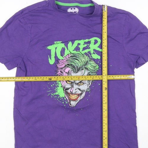 Batman The Joker Purple Cotton T-Shirt Men's S Comic Graphic