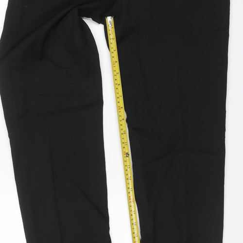 Next Men's Black Wool Formal Dress Trousers 32W 33L Regular Fit