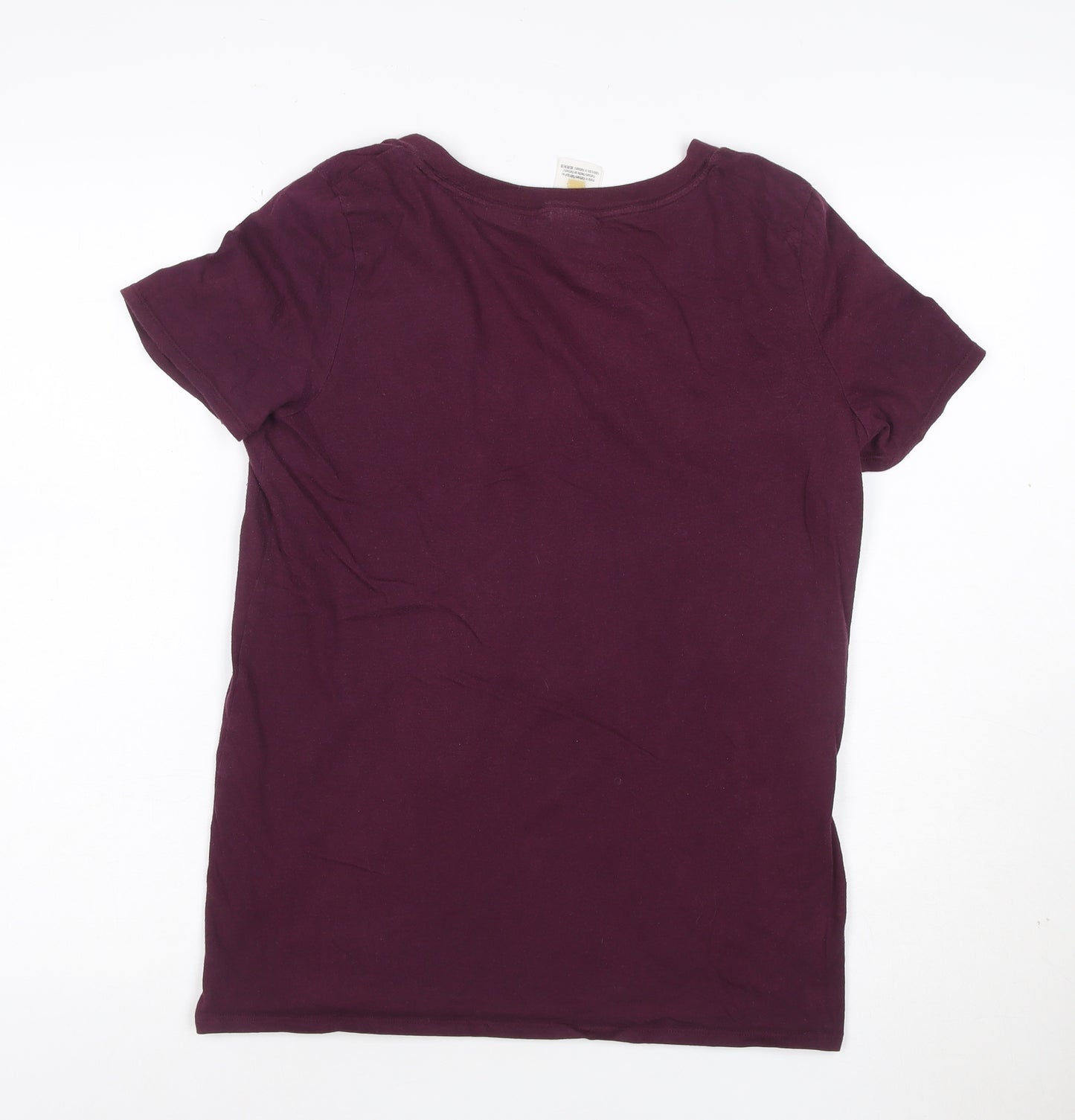 Victoria's Secret PINK Womens Purple V-Neck Short Sleeve T-Shirt Size S