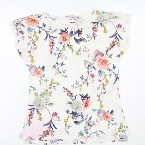 Oasis Women’s Multicoloured Floral Cotton T-Shirt Size S