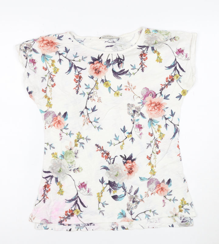 Oasis Women’s Multicoloured Floral Cotton T-Shirt Size S
