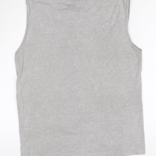 FILA Men's Grey Sleeveless Logo T-Shirt Size M Sportswear