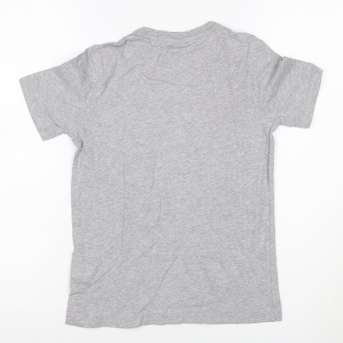 Russell Athletic Boys Grey Logo T-Shirt 9-10 Years Short Sleeve Sports Tee