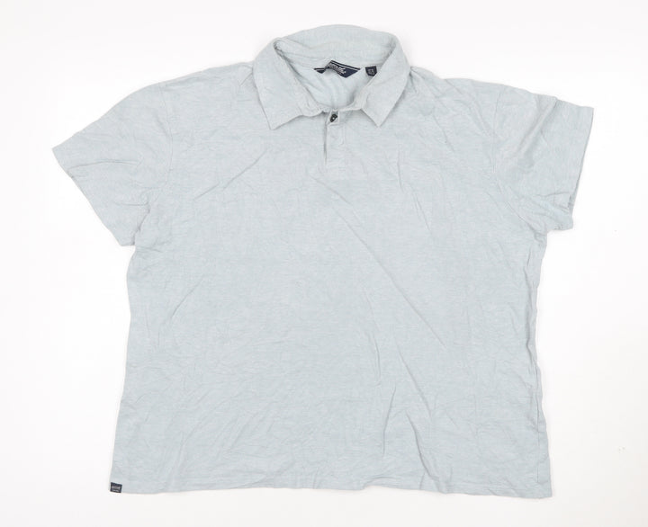 Regatta Men's Grey Cotton Short Sleeve Polo Shirt XL