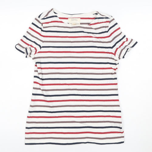 Seasalt Women’s Multicoloured Striped Organic Cotton T-Shirt Size 10