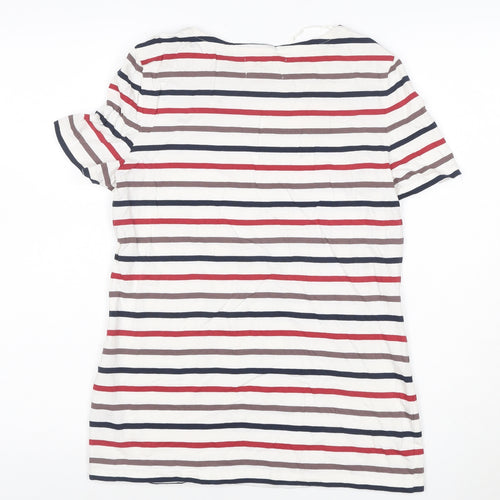 Seasalt Women’s Multicoloured Striped Organic Cotton T-Shirt Size 10