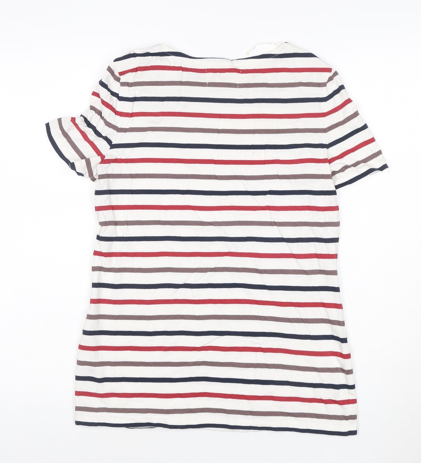 Seasalt Women’s Multicoloured Striped Organic Cotton T-Shirt Size 10