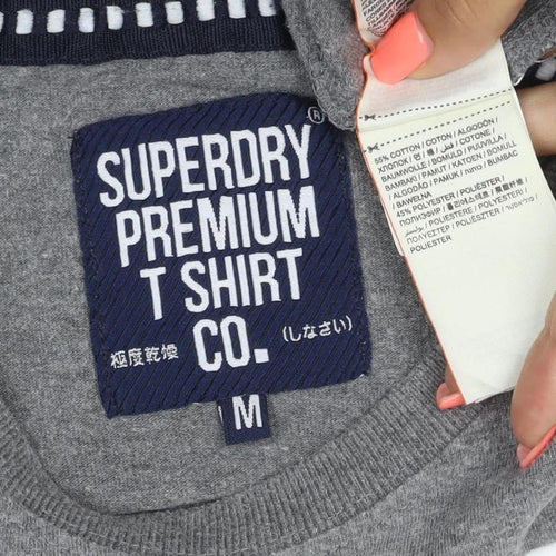 Superdry Men's Grey Short Sleeve Classic Fit Polo M
