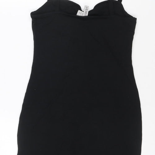 H&M Divided Womens Black Cotton Camisole Tank Top Size 8