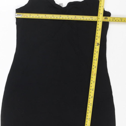 H&M Divided Womens Black Cotton Camisole Tank Top Size 8