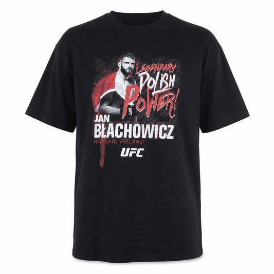 UFC Men’s Black 2XL Cotton Graphic T-Shirt Jan Błachowicz Polish Power