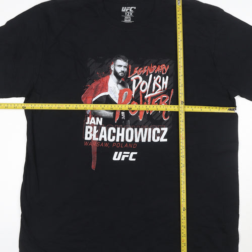 UFC Men’s Black 2XL Cotton Graphic T-Shirt Jan Błachowicz Polish Power