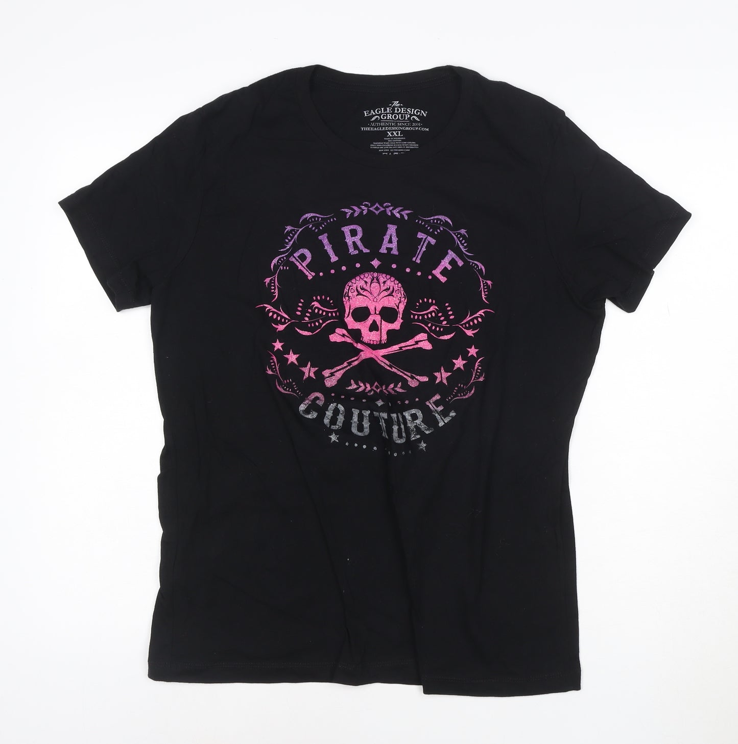 The Eagle Design Group Women’s Black Pirate Couture 2XL Cotton T-Shirt