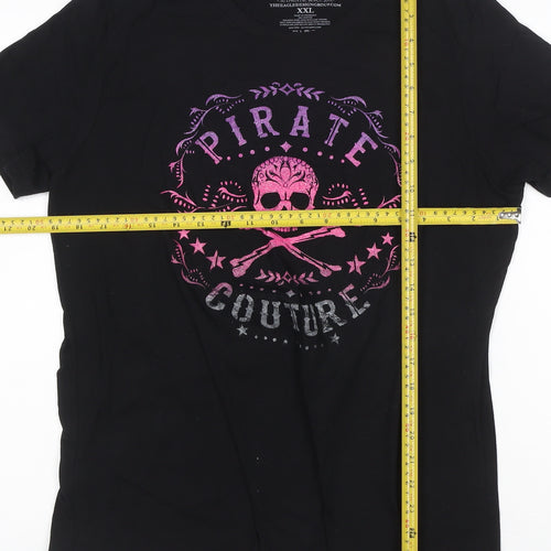 The Eagle Design Group Women’s Black Pirate Couture 2XL Cotton T-Shirt