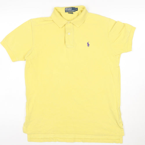 Ralph Lauren Men's Yellow Cotton Polo Shirt Size S