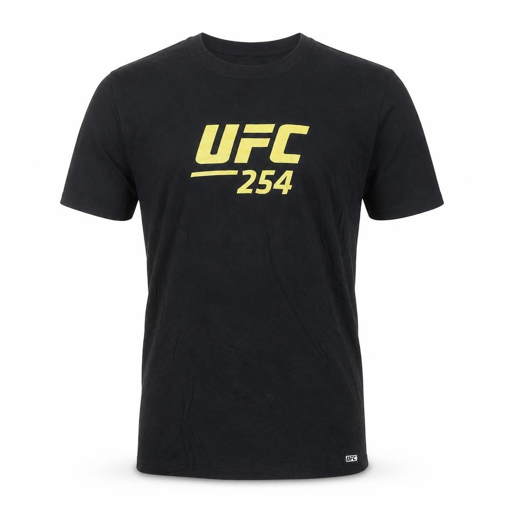 UFC 254 Black Men's Medium Graphic Cotton T-Shirt