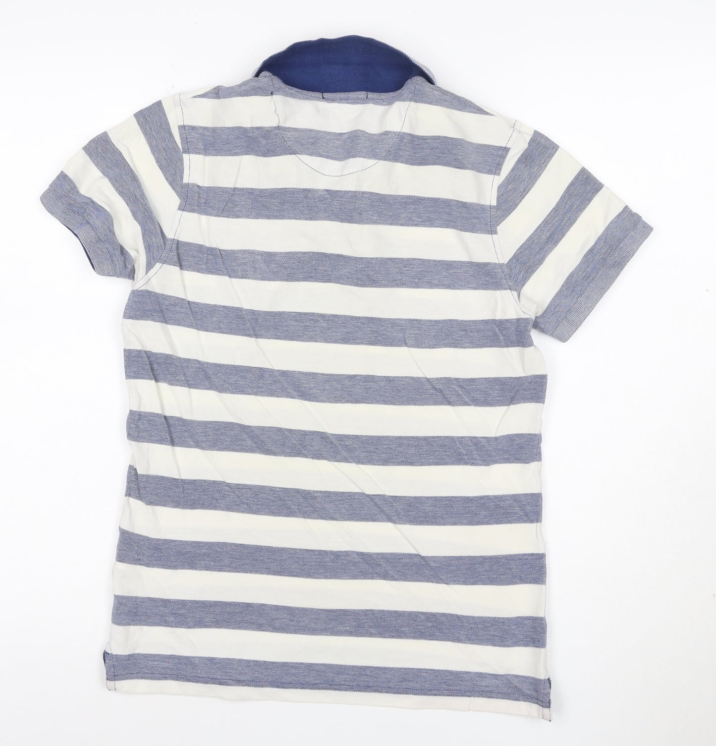 Gant Men's Blue Striped Cotton Polo Shirt Size S Regular Fit