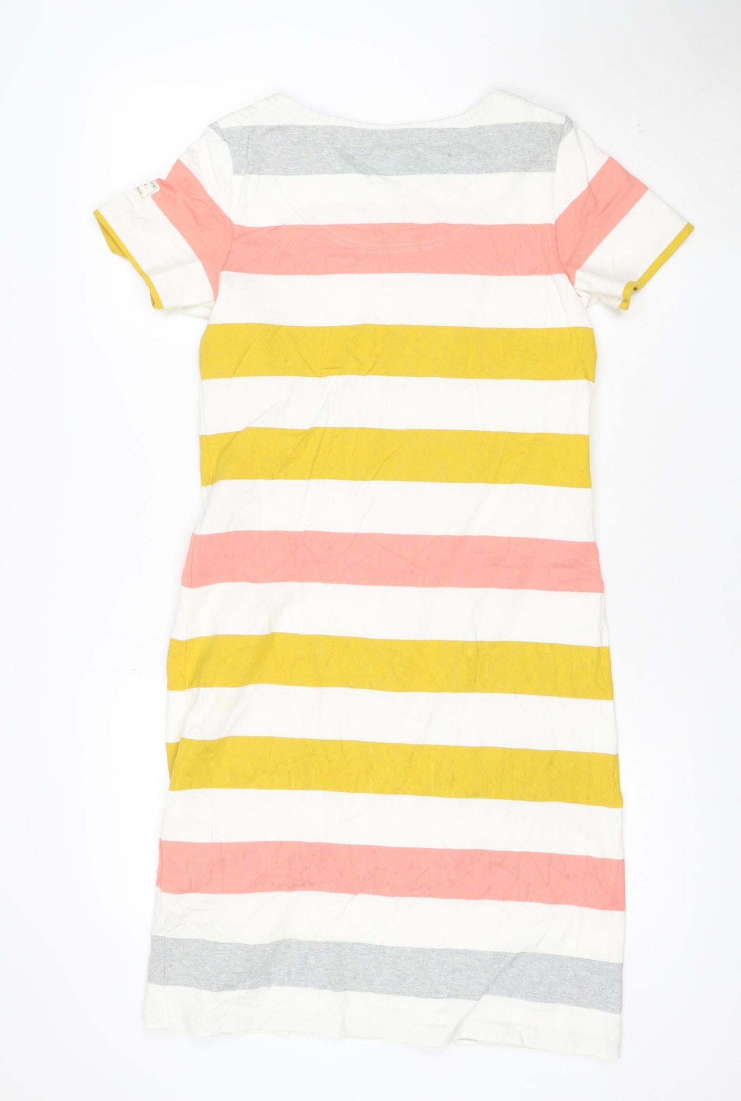 Joules Women's Multicoloured Striped Cotton T-Shirt Dress Size 10