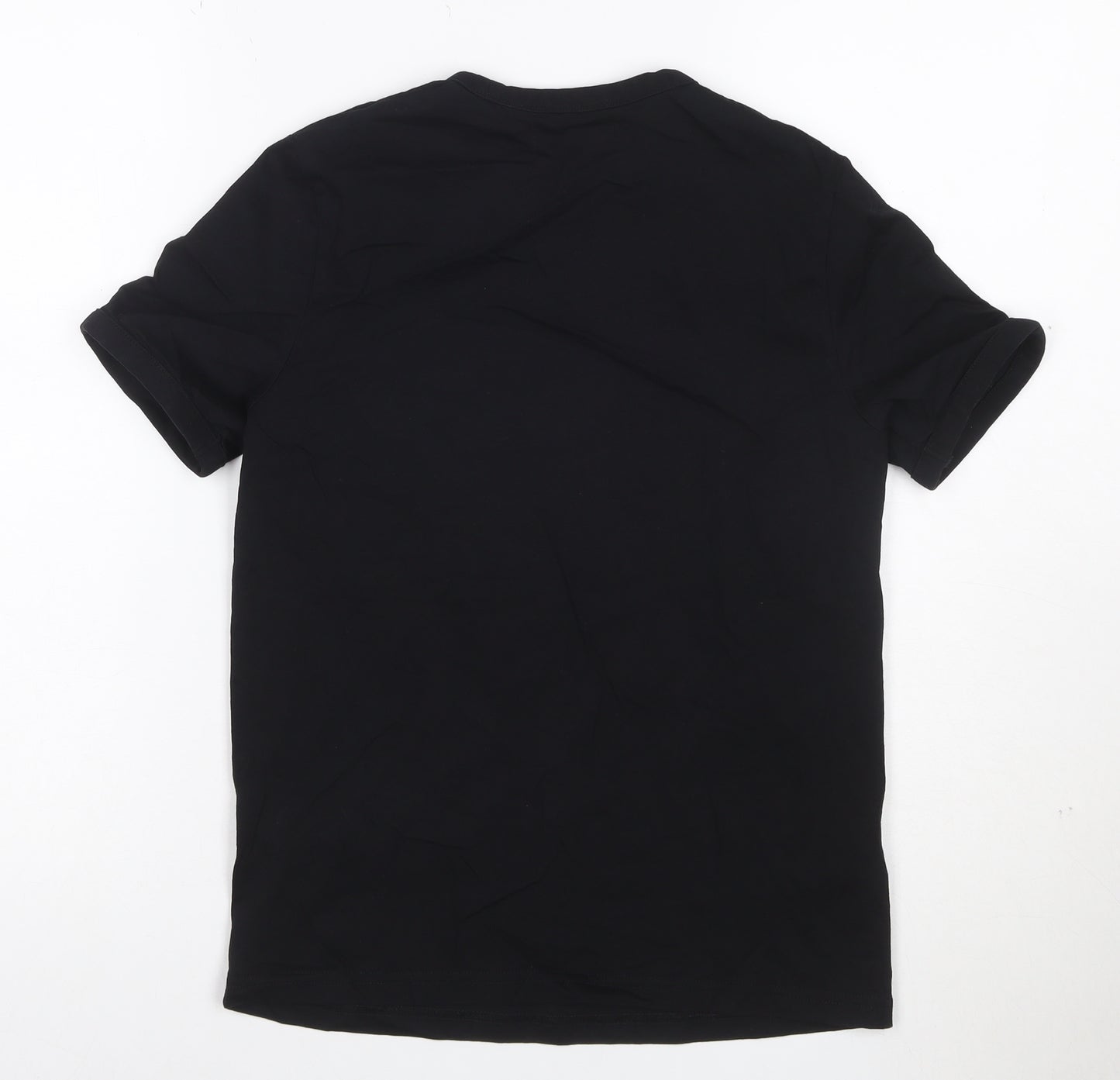 Fred Perry Women's Black Cotton Stretch Crew Neck T-Shirt Size 6