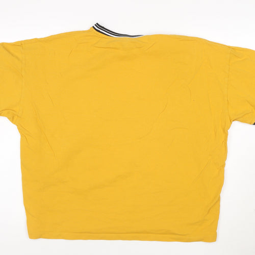 ASOS Design Men's Yellow Crew Neck Short Sleeve T-Shirt Size L