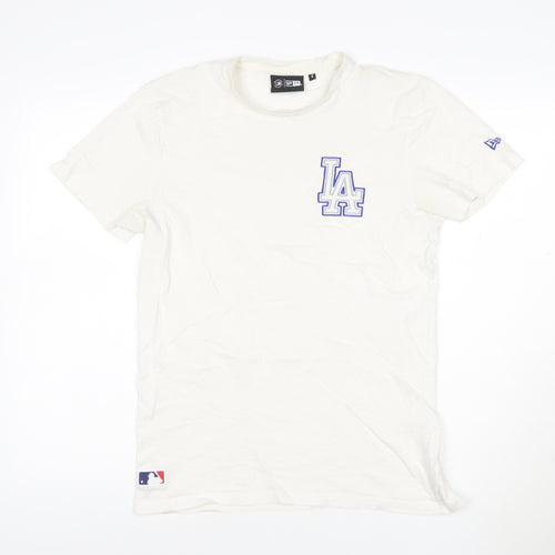 New Era Men's White LA Dodgers Cotton T-Shirt Size S