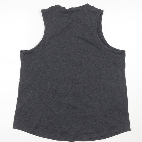 Marks and Spencer Womens Grey Sleeveless Cotton Tank Top Size 12