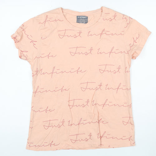 F-Street Women's Pink Just Infinite Graphic Cotton T-Shirt 2XL