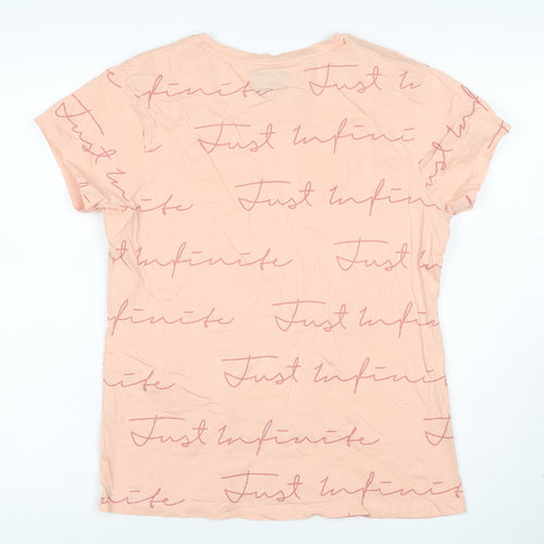 F-Street Women's Pink Just Infinite Graphic Cotton T-Shirt 2XL