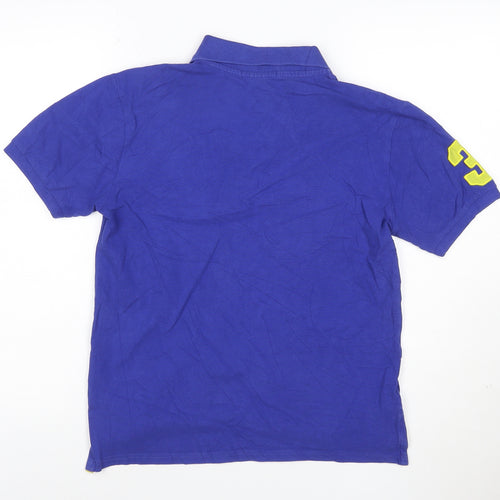 U.S. Polo Assn. Women's Blue Cotton Polo Shirt Size L