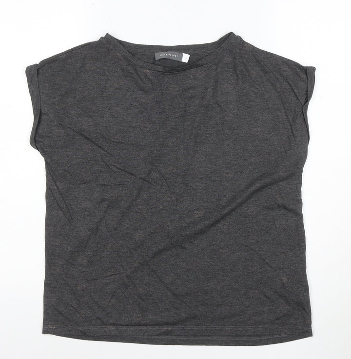 Mint Velvet Women's Grey Basic Jersey T-Shirt Size M
