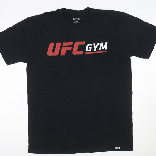 UFC Men's Black Cotton Gym Logo T-Shirt Size M