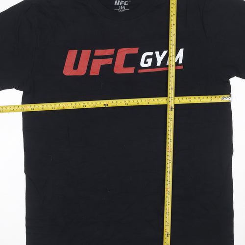 UFC Men's Black Cotton Gym Logo T-Shirt Size M