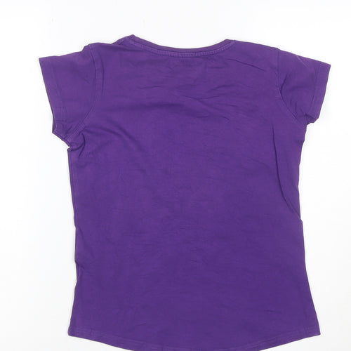 Mountain Warehouse Womens Purple Cotton Stretch T-Shirt UK 6
