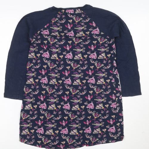 Weird Fish Girls Blue 9-10 Years Long Sleeve T-Shirt Dress Butterfly Print