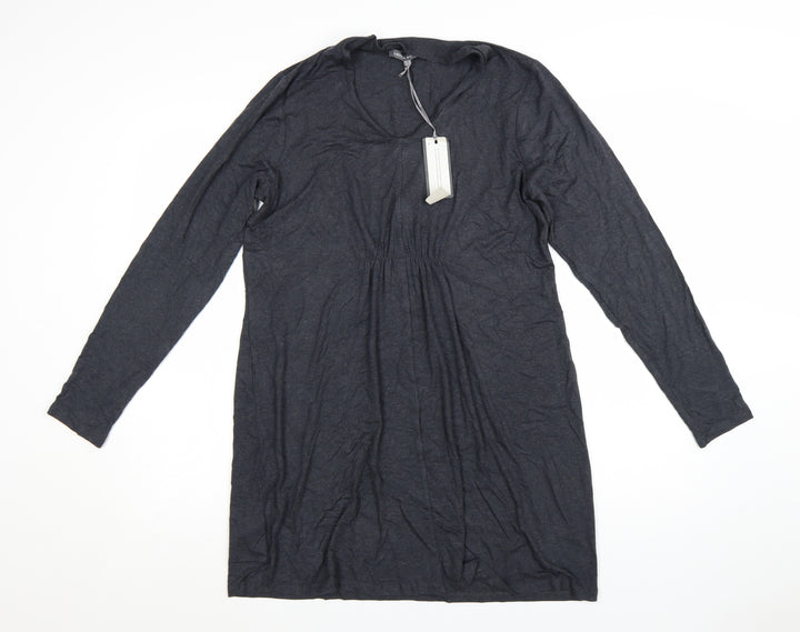 Laura Ashley Women’s Grey Long Sleeve Shift Dress Size 14