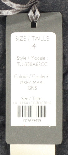 Laura Ashley Women’s Grey Long Sleeve Shift Dress Size 14