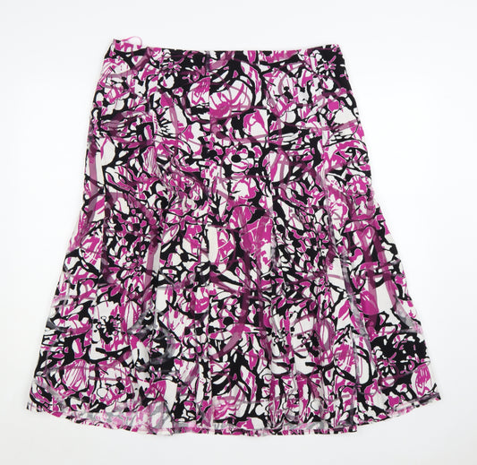 Marks and Spencer Women’s Multicoloured Floral A-Line Skirt Size 16