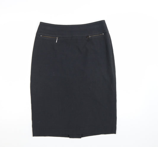 Marks and Spencer Women's Grey Pencil Work Skirt Size 10