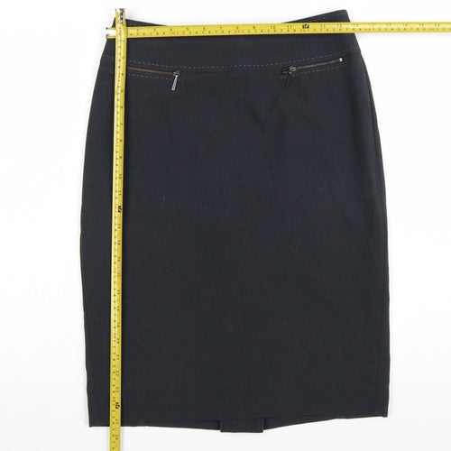 Marks and Spencer Women's Grey Pencil Work Skirt Size 10