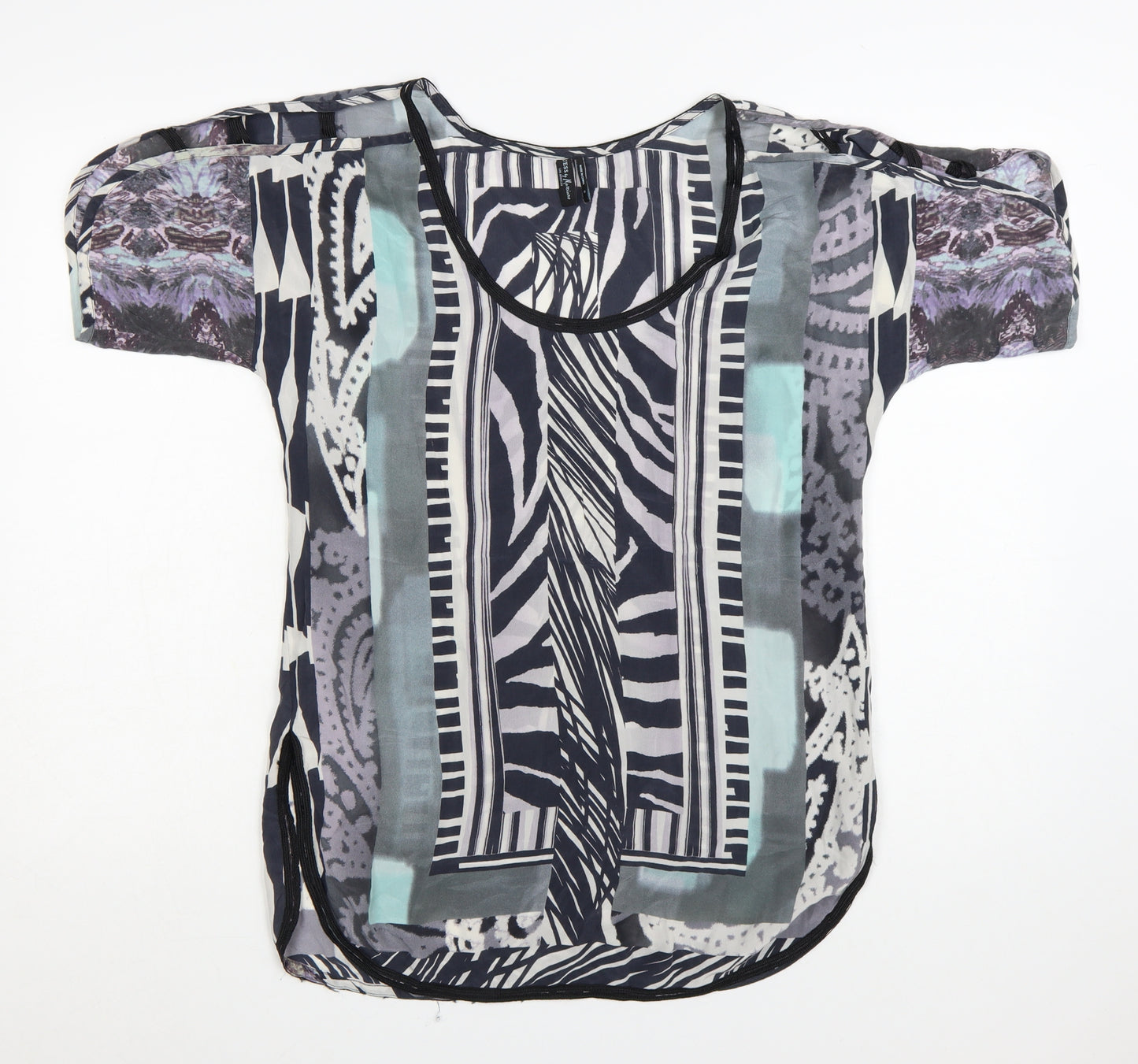 Guess by Marciano Women's Multicoloured Silk Tunic Blouse Size 8