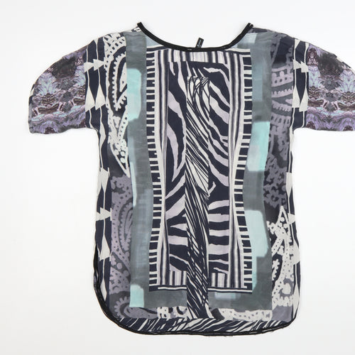 Guess by Marciano Women's Multicoloured Silk Tunic Blouse Size 8