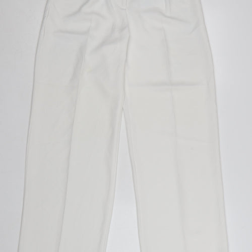 Planet Women White Size 12 Wide-Leg Dress Pants