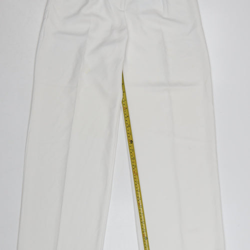 Planet Women White Size 12 Wide-Leg Dress Pants