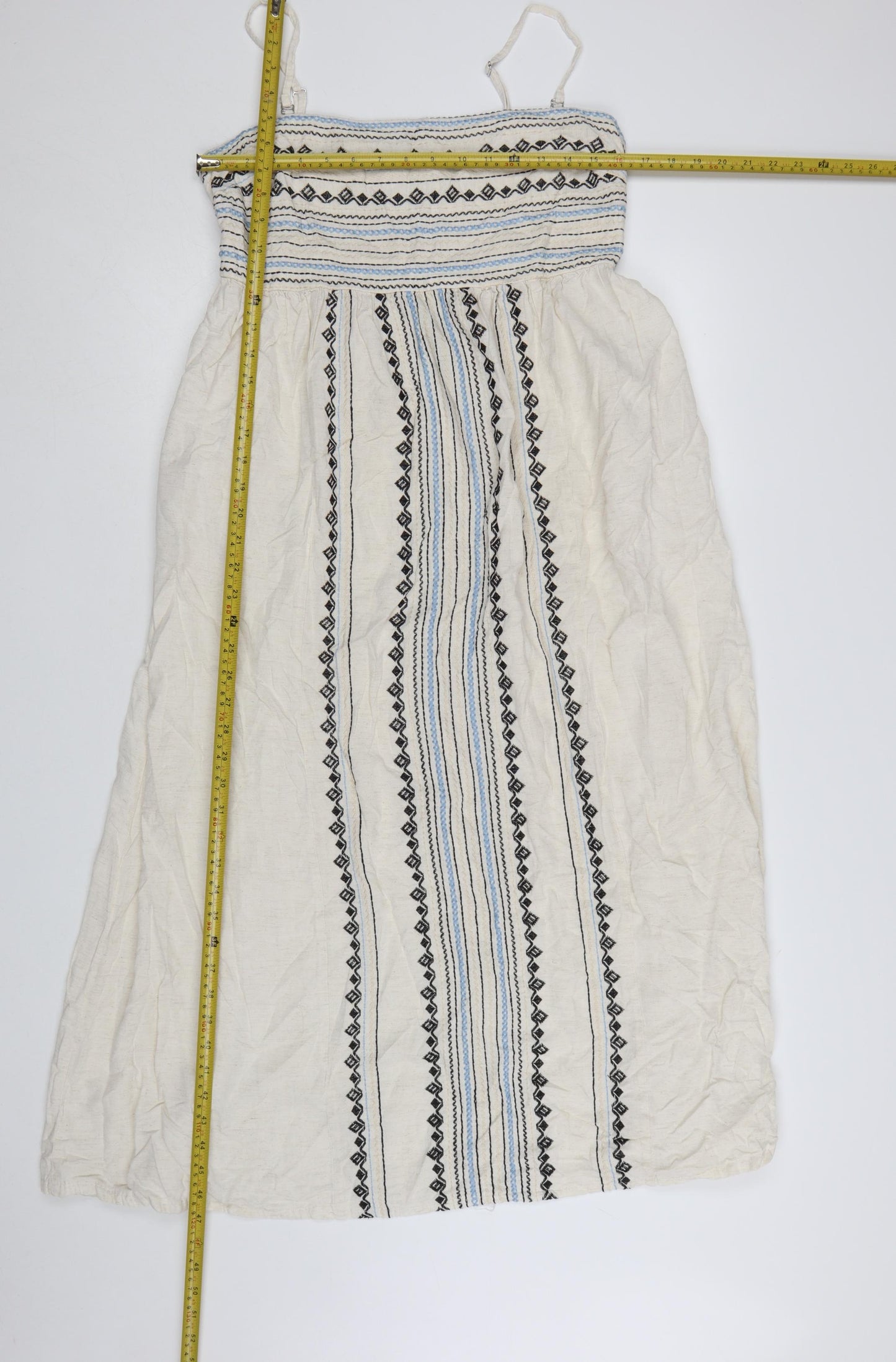 Next Women Ivory Embroidered Maxi Dress Size 18 Boho Summer Style
