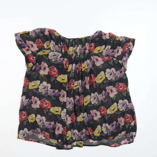Ted Baker Women’s Multicoloured Floral Silk Tunic Blouse Size 10