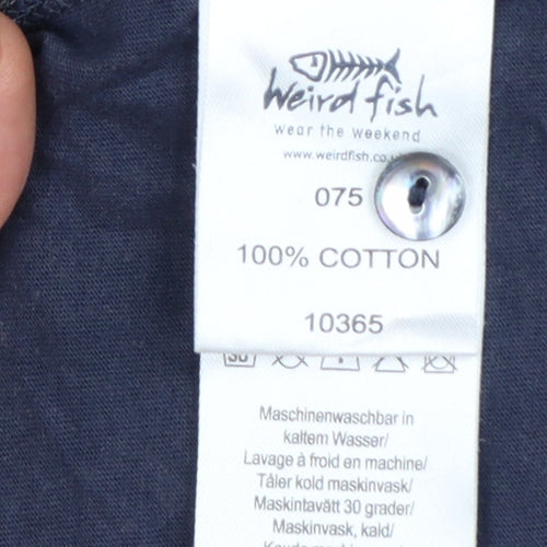 Weird Fish Women Blue Geometric Cotton Shift Dress Size 22