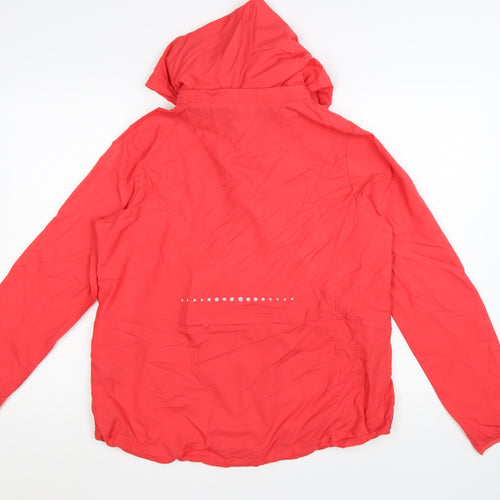Marks and Spencer Women Red Size 12 Hooded Windbreaker Jacket