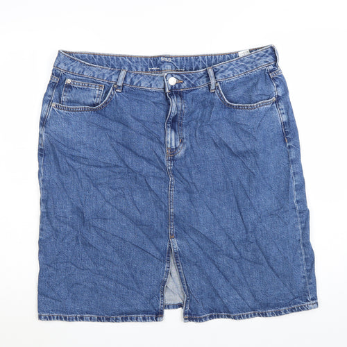 Marks and Spencer Women’s Blue Denim Pencil Skirt Size 20