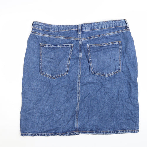 Marks and Spencer Women’s Blue Denim Pencil Skirt Size 20