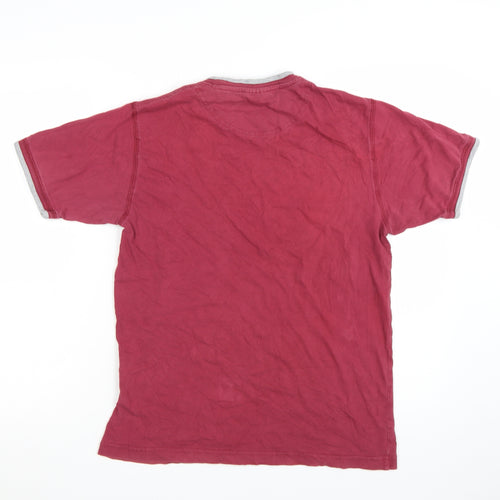 Reebok Men's Red Short Sleeve Cotton Crew Neck Sports T-Shirt Size S